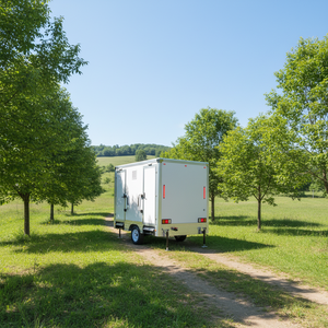 Toilettes mobiles portables, petites, à double porte, avec douche, toilettes mobiles exécutives avec douche - Product Image 2