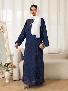 Elegante Abaya Islámica Informal y Transpirable de Poliéster <span class=keywords><strong>para</strong></span> Mujer - Corte Holgado <span class=keywords><strong>para</strong></span> Eid/Bodas, Conferencias de Padres y Maestros, Actividades al Aire Libre - Product Image 6