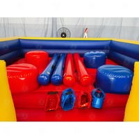 Jeu de combat de gladiateurs géants gonflables, grand jeu de sport gonflable pour essuyer l'arène de combat de joute gonflable