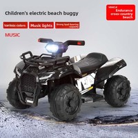 Voiture tout-terrain rechargeable en plastique pour enfants, type buggy de plage, pour garçons et filles, moto à quatre roues tout-terrain, âges 3-8 ans