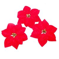 Yuyuan Shooting Bones Craft Künstliche Seiden-Weihnachtssterne Blumenstrauß – Rot/Gold/Weiß/Silber Farben Großhandel für die Feiertage