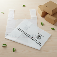 Sac de courses personnalisé avec logo, imprimé en héliogravure, 100% biodégradable, compostable, respectueux de l'environnement, en matériau CPP