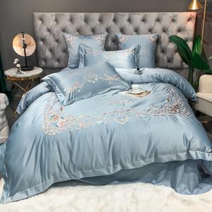 Lady moda — parure de lit chinoise en soie, ensemble de literie luxueux sans couture brodé, housse de couette, 4 pièces - Product Image 6