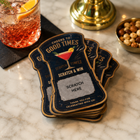 Tarjetas Rasca y Gana de Cartón Impresas y Personalizables al por Mayor para Bares, Pubs y Restaurantes, para Programas de Fidelización