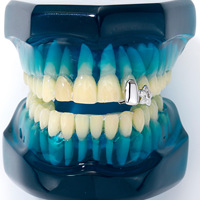 Grillz anti-ternissement en cuivre plaqué or 18 carats, motif floral ajouré à double denture, serti de zircone cubique, bijoux pour rappeurs, vente en gros