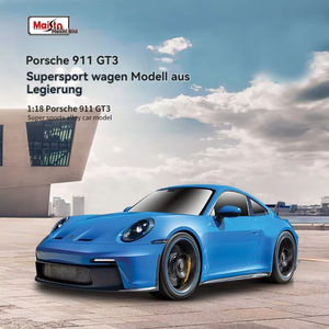 <span class=keywords><strong>Maisto</strong></span> <span class=keywords><strong>1</strong></span>:<span class=keywords><strong>18</strong></span>, Modelo de Auto Deportivo de Simulación Fundido a Presión, Porches 911, Ruedas de Metal, Puertas Abatibles, Regalo de Goma para Niños - Product Image 4