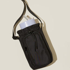 Porte-bouteille d'eau personnalisé en nylon avec cordon de serrage, sac de sport pour course à pied, sacoche bandoulière pour bouteille d'eau - Product Image 2
