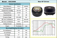HDCX464 Haut-parleurs de compression à cornet HF à aimant néodyme de 1,4 pouce pour systèmes Line Array