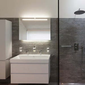 Luminaire Moderne 300mm 220-240V 4000K Noir Chrome Étanche IP44 Lampe Miroir en Plastique pour Vasque Murale LED Lumière de Salle de Bain - Product Image 5