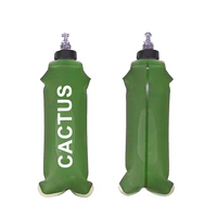 Gourde souple pliable en TPU de grande capacité personnalisée 1000 ml 1,5 l avec poignée, gourde de sport, gourde de course à pied, gourde de cyclisme, bouteille d'eau pliable