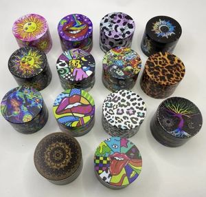 Logo kustom grosir cetakan seluruh tubuh 50 mm-4 bagian penggiling seng logam campuran penggiling tembakau aksesoris toko asap - Product Image 6