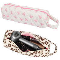 Canumer Lot de 2 sacs de voyage matelassés portables grande capacité pour outils capillaires, fermeture éclair, pour fer à friser/lisseur, Dyson Shark