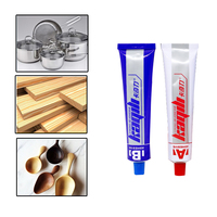Lem Super kuat A + B Epoxy lem bening perekat Resin langsung lem Pegame untuk memperbaiki kayu logam kaca keramik plastik kaku