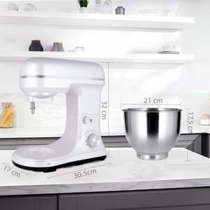 Robot pâtissier ménager avec bol, batteur mélangeur électrique planétaire pour gâteaux - Product Image 2