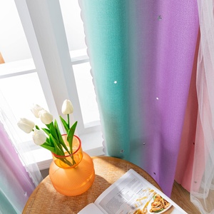 Decorazioni per la casa <span class=keywords><strong>tende</strong></span> per ragazze rosa viola blu stella principessa a tema <span class=keywords><strong>tende</strong></span> oscuranti per camera da letto per bambini - Product Image 3