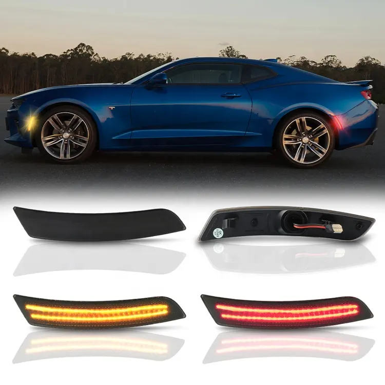 4 pz LED luce indicatore di direzione auto anteriore e posteriore LED luce di posizione laterale per Chevrolet Camaro 2016