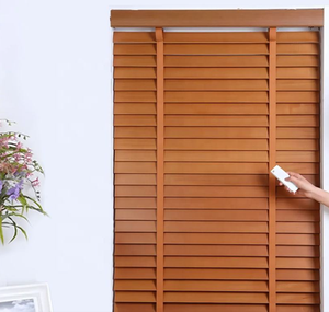 Venta caliente Fácil instalación de bricolaje tamaño personalizado listón de madera persianas venecianas persianas de madera de imitación y persianas de bambú para ventanas Persianas - Product Image 1