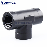 Raccord en T en alliage d'aluminium Fourage NPT 1/8'' 1/4'' 3/8'' 1/2'' 3/4'' avec filetage femelle NPT, convertisseur en T à 3 voies, adaptateur de tuyau