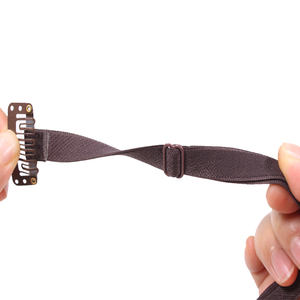 Logo personnalisé 1.5cm de large sangles de perruque réglables <span class=keywords><strong>noir</strong></span> bande de perruque élastique avec clip pour perruque <span class=keywords><strong>bandeau</strong></span> - Product Image 4