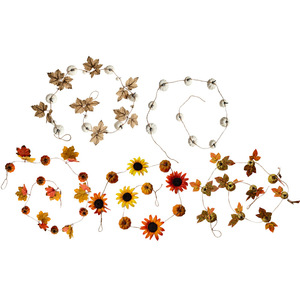 Guirlande décorative Huiyun pour la fête des récoltes, avec feuilles d'érable, citrouilles et tournesols, pour l'automne et les fêtes à la maison - Product Image 5