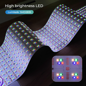 แผ่นไฟ LED RGBW สำหรับโรงแรมทันสมัย DC24V 60W/M 1296 LEDs/M SMD2835 ตัดได้ตามต้องการ ยืดหยุ่นสำหรับหินอ่อน รุ่น BG-2103-2824-1296 H - Product Image 5