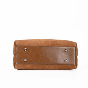 Sac à main tendance 2026, sac fourre-tout décontracté en cuir suédé rouge bordeaux, sac bandoulière pour femme - Product Image 5