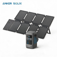 Station d'alimentation portable Anker Solix LiFePO4 200W à onde sinusoïdale pure, multi-ports, chargeur solaire pour camping en extérieur