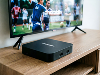 Receptor IPTV Comercial 2026 WiFi5 4G+16G 4K Quad Core HDR/H265 Android 9 - Decodificador para Partidos de Fútbol con 12 Meses de Garantía