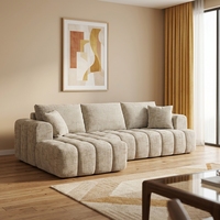 Canapé d'angle convertible en chenille, grand format, de luxe, moderne et confortable, pour appartement, hôtel, villa