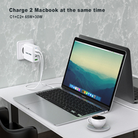 Chargeur rapide GaN 100W EU KR, prise KR avec mise à la terre, chargeur PD KC USB C, chargeur mural portable Type C 100W, adaptateur de chargeur de téléphone portable