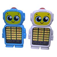Jouet Téléphone Portable Éducatif pour Tout-Petits : Apprentissage de l'Arabe (18 Langues), Jouet d'Apprentissage des Langues pour Bébé, Ordinateur Portable Éducatif, Alphabet Musulman Islamique