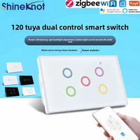 Interrupteur intelligent Tuya Zigbee 118/120, interrupteur mural tactile intelligent, commande à distance par application, 1 2 3 4 5 6 gang, 2 voies, commande vocale