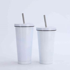 Stainless Steel Tumbler With Straw Double Wall Vacuum Insulated Travel <b>Cup</b> Minimalist Design 12-24 Hours Thermal - Product Image 6