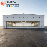 Bâtiments préfabriqués en structure acier, cadre en acier haute résistance et conception à grande portée pour hangar