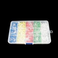 Chipsship cinq couleurs de diodes électroluminescentes LED f5mm en ligne avec 100 lumières rouges, jaunes, bleues, vertes et blanches, un total de
