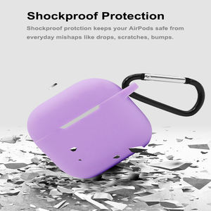 Custodia Protettiva Completa in Silicone Morbido Antiurto con Portachiavi per <span class=keywords><strong>Apple</strong></span> AirPods 4 - Product Image 3