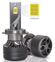 Phare de voiture LED 50W, lumière de voiture LED efficace, dissipation thermique adaptée à diverses modifications de voiture, phare LED H4, éclairage LED automobile