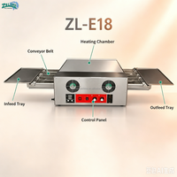 Nouveau four à pizza électrique de 18 pouces avec bande transporteuse en acier inoxydable, machine à cuire à bande maillée, contrôle numérique, économie d'énergie pour restaurant