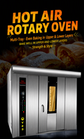 Four rotatif à air chaud commercial pour rôtir canard, oie, poulet, caille, viande, 16, 32, 64 plateaux, électrique, gaz, diesel