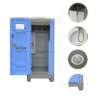 Cabine de douche mobile en HDPE au prix d'usine - Haute résistance, résistante aux UV, montage facile et portable, certifiée CE