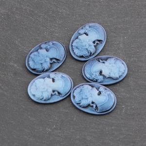 Cabochon caméo en résine, 12 pièces, bon marché, à dos plat - Product Image 5