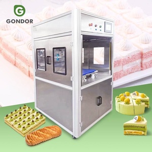 Mousse per affettare il foglio di pizzo rotondo orizzontale dolce Cutter patè tagliare la torta macchina per tagliare la pasticceria ad ultrasuoni - Product Image 1