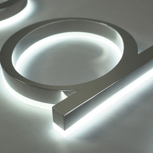 户外防水镜不锈钢背光发光二极管标志开放式标牌发光字母理发店电子