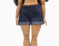 Nouveauté : modèle de jouet en peluche pour filles à l'échelle 1:6, pantalons en jean, shorts, t-shirts, jouet éducatif