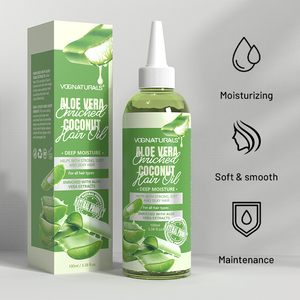 Sérum à l'huile essentielle d'aloe vera et de noix de coco pour des cheveux soyeux et sans frisottis pour une apparence saine, apaisant et réparant les pointes de cheveux OEM ODM - Product Image 5