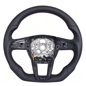 Volante de Cuero Compatible con Audi Q7 4L A4 B7 C7 RS6 A6L B9 A3 <span class=keywords><strong>S</strong></span> <span class=keywords><strong>Line</strong></span> S5 B8 A5 B8 - Product Image 1
