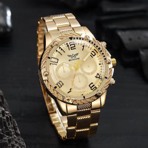 Reloj de Cuarzo Analógico para Hombre ZHOWE, Correa de Acero Aleado, Cronógrafo, Caja Dorada de 22 CM, Grosor de 15 mm, Sin Resistencia al Agua - Product Image 5