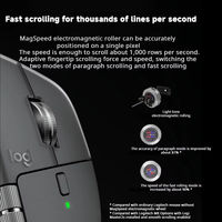 Souris ergonomique sans fil Logitech MX Master 4, dotée d'un retour haptique performant, charge USB-C, compatible Windows et MacOS
