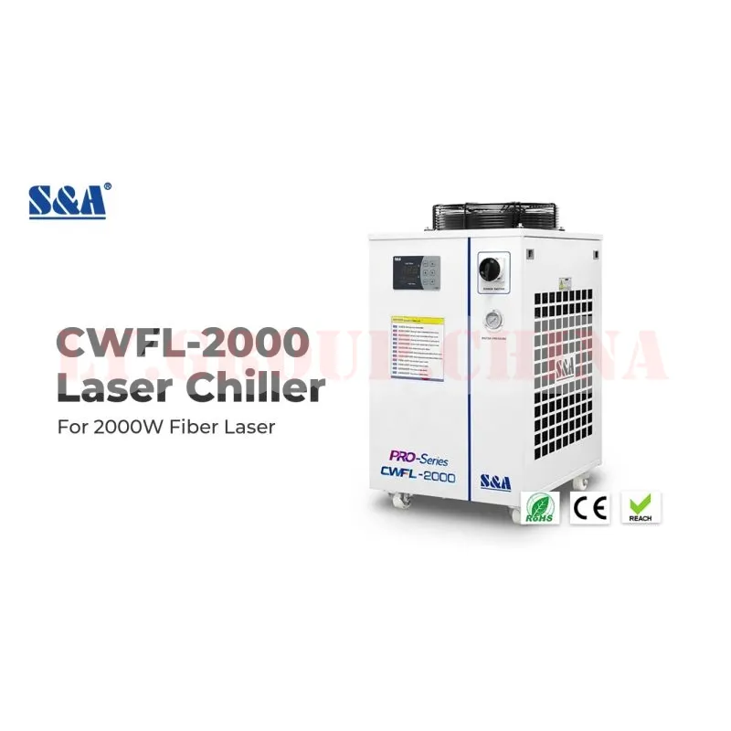 S & Aデュアルサーキットプロセス空冷水冷チラーCWFL2000シリーズ2KWファイバーレーザー金属切断システム用冷却システム