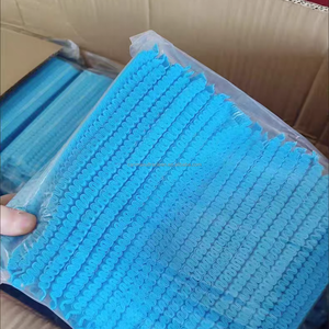 Gorra con clip elástico doble Fábrica de alimentos Hairnet SPA Hospital Red de pelo Elástico No tejido Desechable <span class=keywords><strong>Mob</strong></span> <span class=keywords><strong>Cap</strong></span> Bouffant Clip Caps - Product Image 5